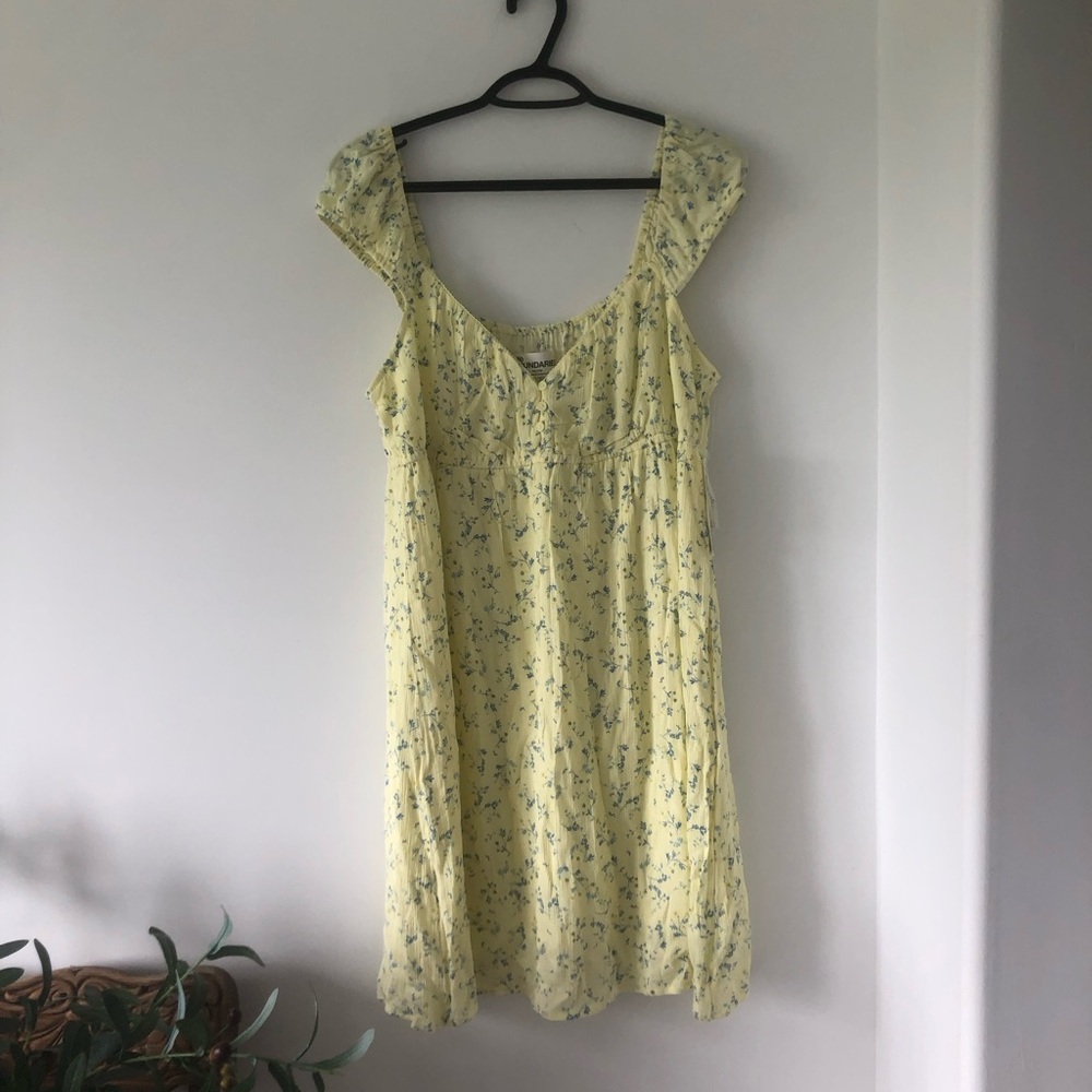 No Boundaries Yellow Floral Mini Dress | Size XXL